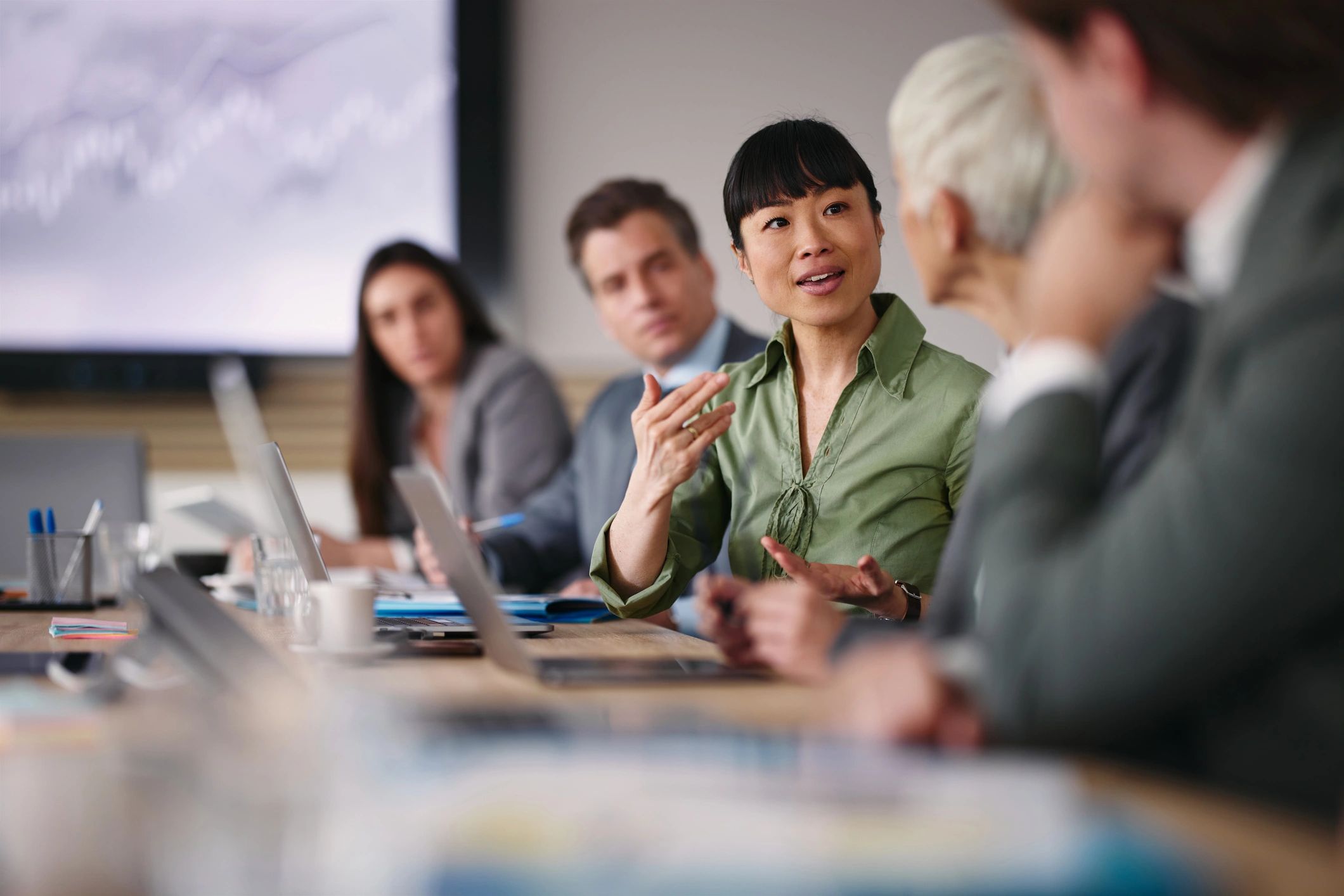 Business colleagues collaborating in a modern office