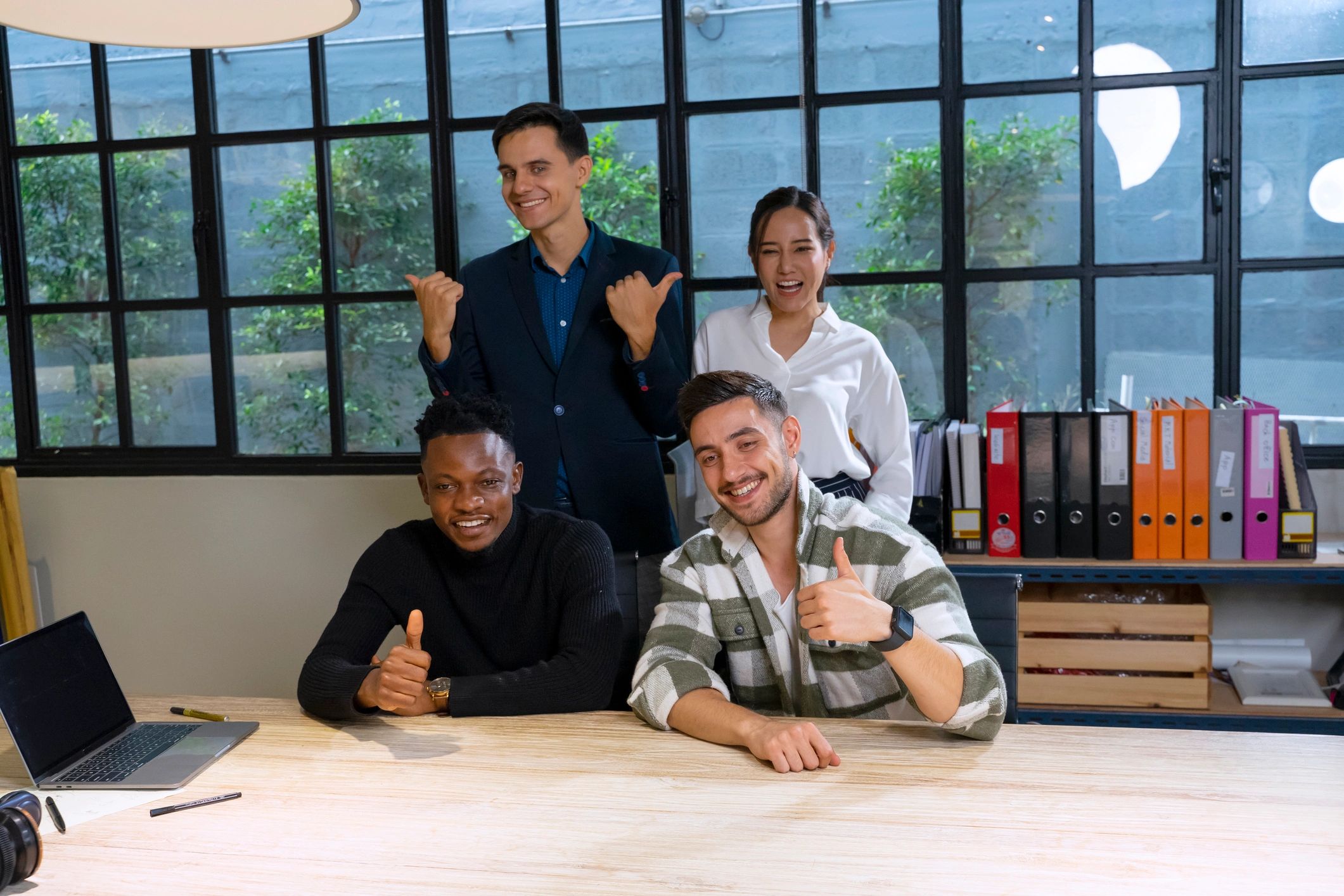 Professional employee working in a modern office environment